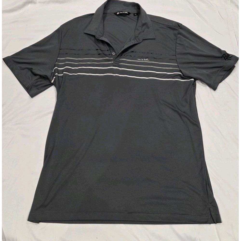TravisMathew Polo Shirt Men's‎ XXL Black Pabst Logo Golf Performance